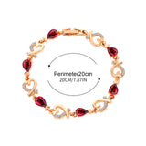 Shiny Jewellery Temperament Love Flower Diamond Crystal Bracelet Elegant Ladies Gift