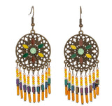 Shiny Jewellery Indian Earrings Vintage Ethnic Dangle Drop Earrings for Women Alloy