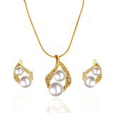 Shiny Jewellery New Arrival Fashion Chain Link Earrings Crystal Jewelry Necklace Sets Crystal