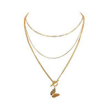 Exquisite Butterfly Insect Layered Pendant Necklace - Vico Rena