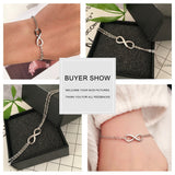 Shiny Jewellery Infinity Bracelets & Bangles for Women 8 Shape Double Chain Copper