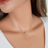Simple Evil Eye Thin Pendant Women Jewelry Necklace - Vico Rena
