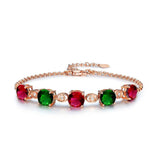 Shiny Jewellery Crystal Bracelet for Women Fashion Woman Bracelet Charms Rose Gold Color
