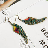 Vintage Bohemian Boho Ethnic Free Wings Drop Earrings - Vico Rena
