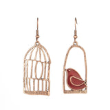 Vintage Boho Ethinic Rose Golden Hanging Dangle Drop Earrings - Vico Rena