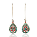 Shiny Jewellery Water Drip Beads Dangle Drop Bohemian Earrings Alloy