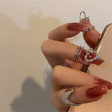 Vintage Creative Fingertips Rings for Women Heart Shining Zircon - Vico Rena