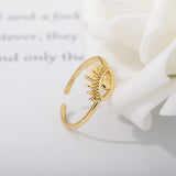 Vintage Eye Evil Rings For Women Stainless Steel Gold Devil Eye Ring Finger - Vico Rena