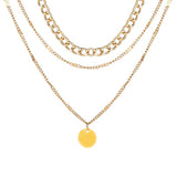 Shiny Jewellery Necklace on Neck Gold Chain Women's Jewelry Alloy