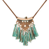 Women Boho Ethnic Tassel Choker Pendant Necklace - Vico Rena