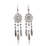 Shiny Jewellery Women Fashion Jewelry Acrylic Beads Tassel Drop Earrings Alloy