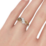 Shiny Jewellery Girl Rings Vintage Beautiful Diamond Silver Crystal Ring