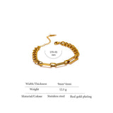 Bracelet Gold Color Texture Chain Trendy Bracelet - Vico Rena