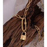 Statement Stainless Steel Jewelry for Women Ellipse Lock Pendant - Vico Rena