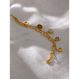 Trendy Roman Round Pendant Bangle Bracelet for Women - Vico Rena