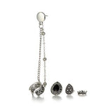 Shiny Jewellery 4PCS/Set Valentines Crown Chain Bohemian Earrings Alloy