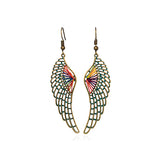 Shiny Jewellery Vintage Bohemian Earrings Ethnic Free Wings Drop Earrings Alloy