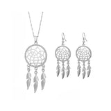 Shiny Jewellery Necklace Sets Dreamcatcher Pendant Jewelry Set For Women Crystal